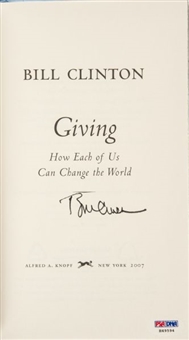Bill Clinton Signed "Giving" Book (PSA/DNA)